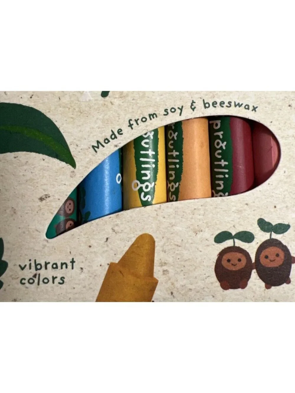 Sproutlings Natural Crayons Soy & Beeswax Blend, 8 Vibrant Colors Lot of 3 Boxes